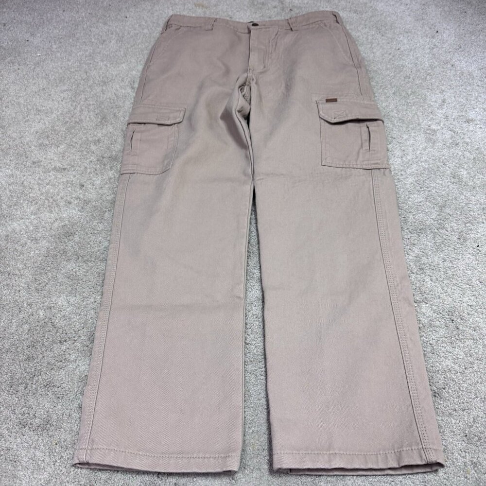 Stanley Pants Men’s Beige Pockets Straight Leg Size 32x32